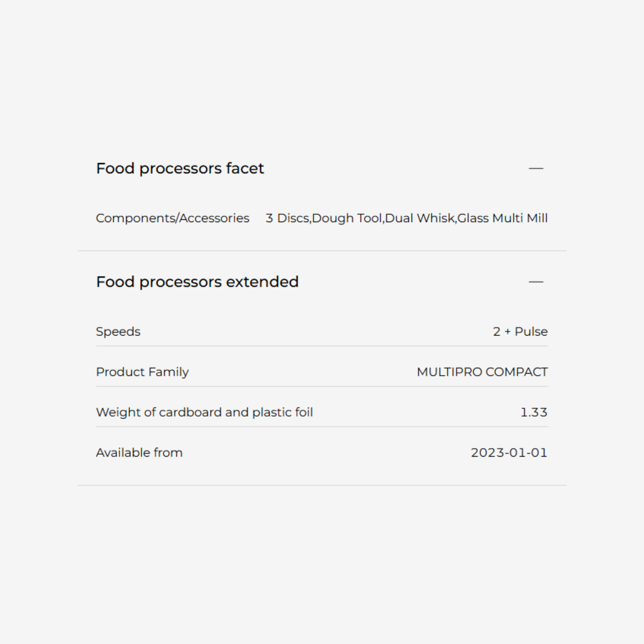 Kenwood 2.1L 800W MultiPro Compact Food Processor (FDM302SS)