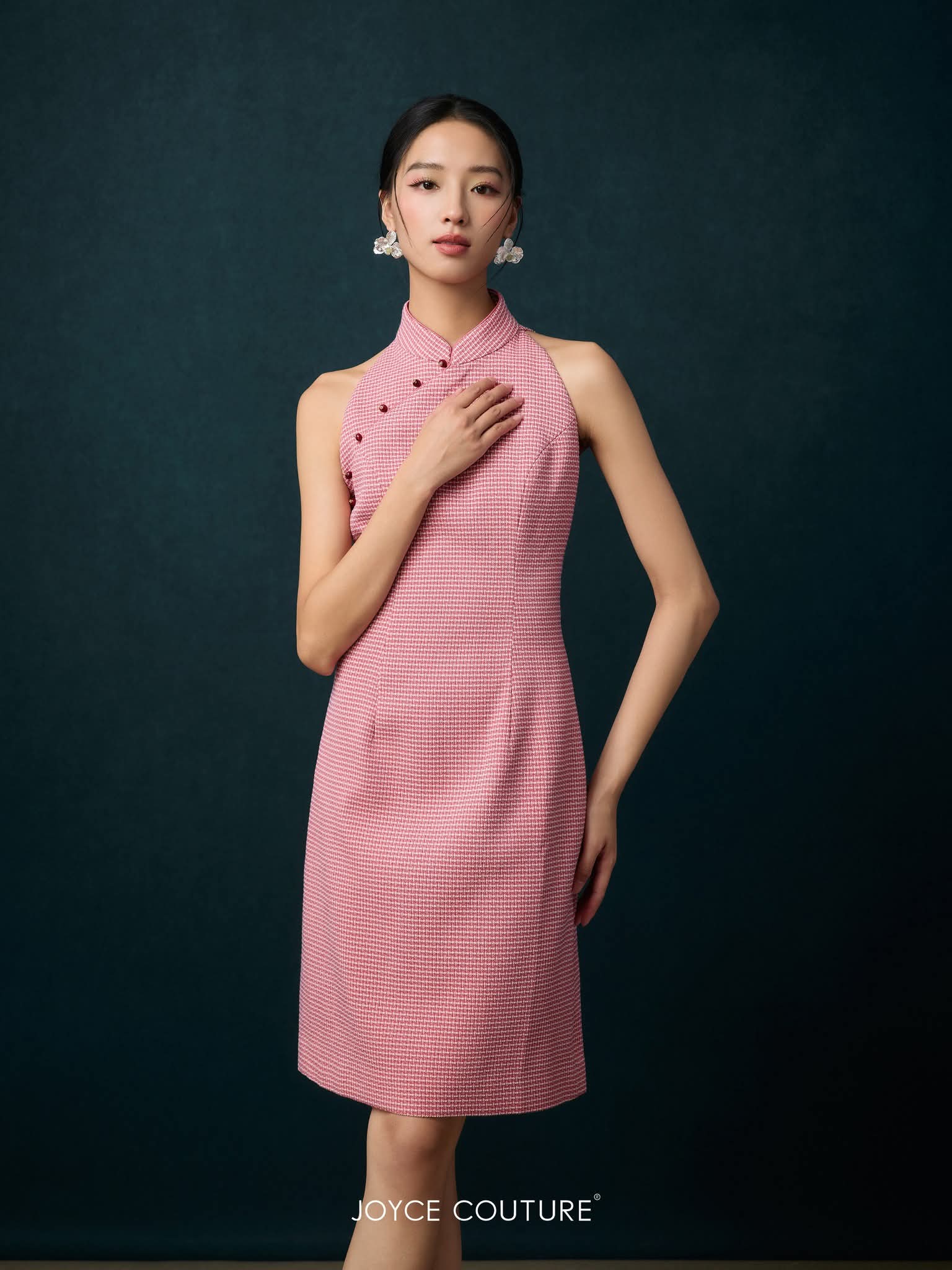 现代风格旗袍连身裙 D0094