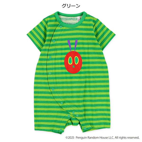 🇯🇵預訂 日本直送🇯🇵好餓的毛毛蟲印花條紋純棉短袖連身服