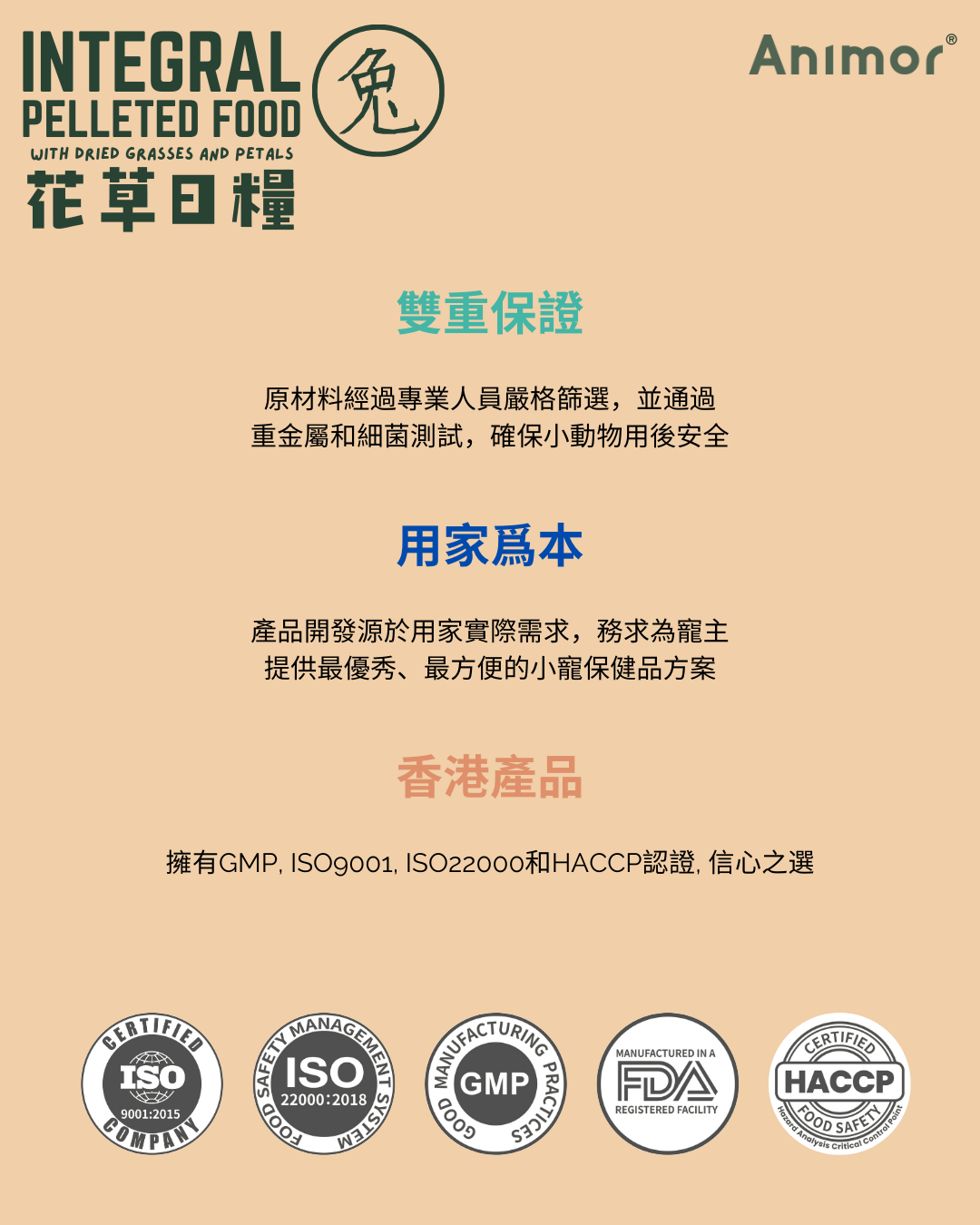 香港 Animor 花語日糧(兔) 2kg