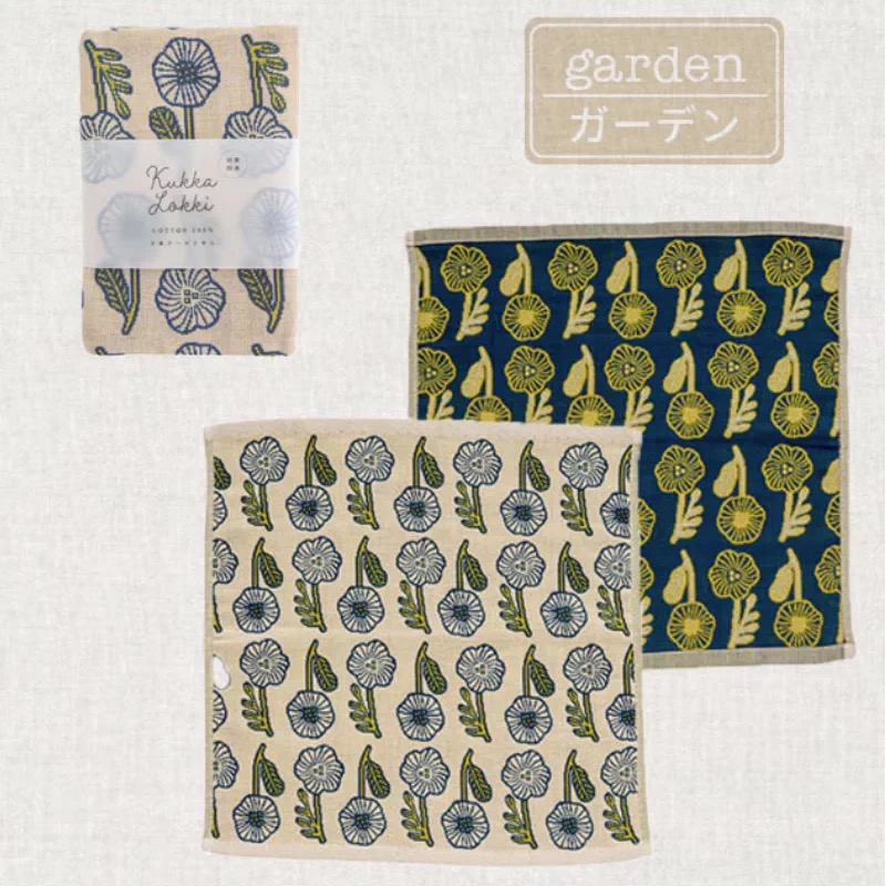 日本製純棉飛鳥花朵抹布