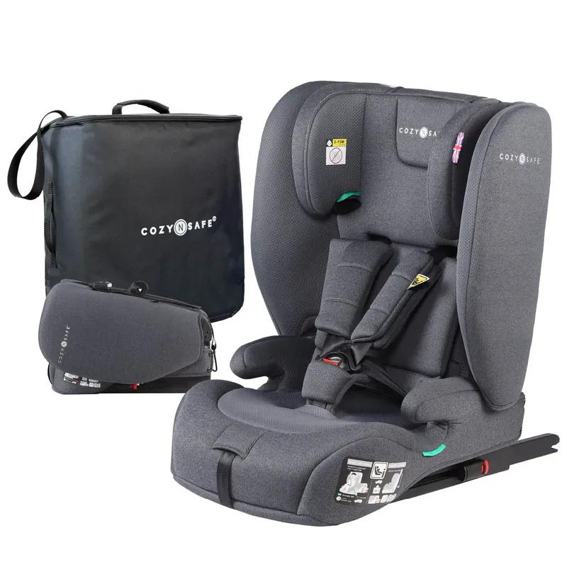 Cozy N Safe Cygnus i-Size 兒童汽車安全座椅（76–150cm，附旅行收納袋）15個月至12歲 灰色