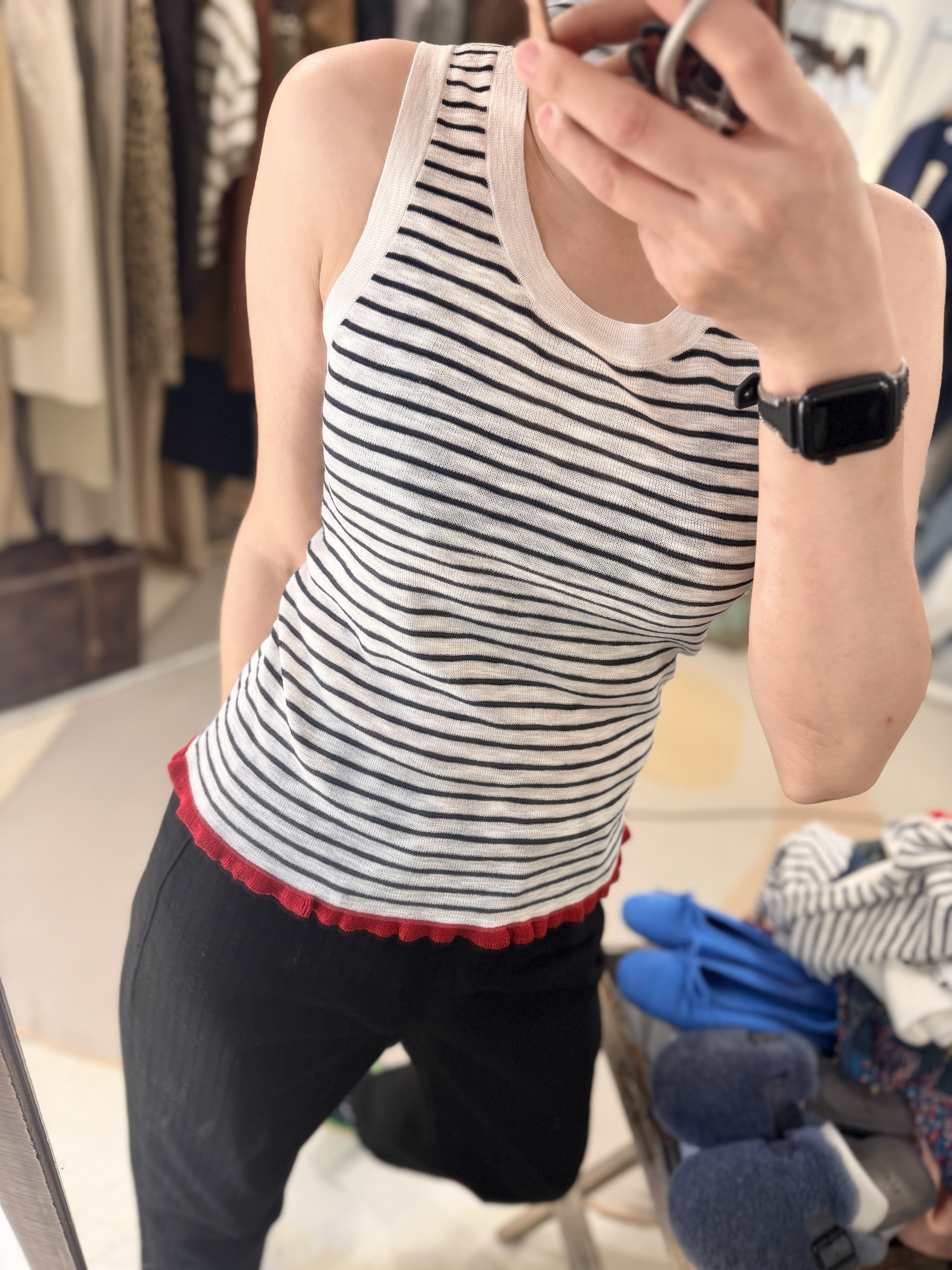 Black and red vest