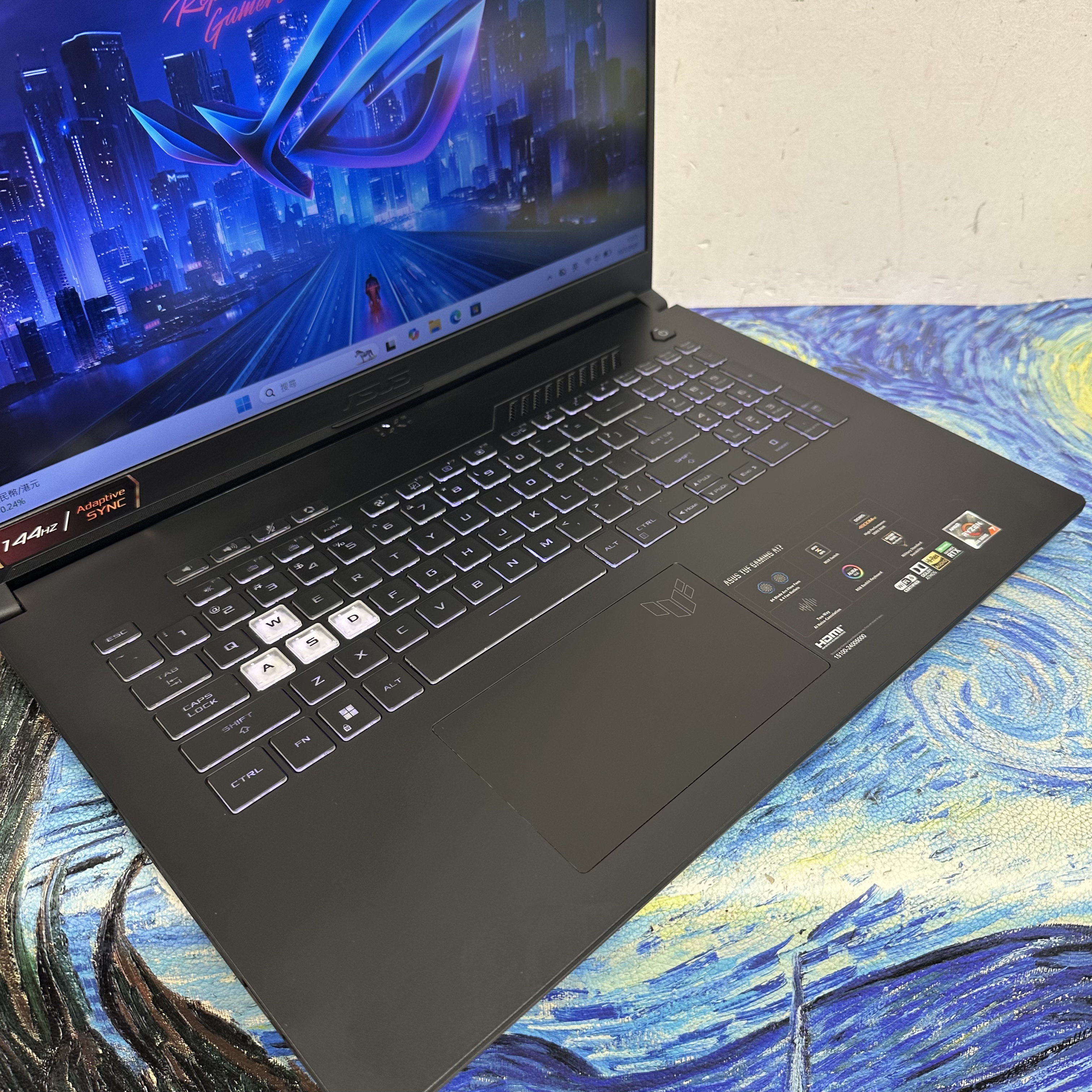 ASUS TUF 17.3寸 AMD Ryzen 7 6800H /32GB Ram/512GB SSD/ RTX 3050 獨立顯示卡/144Hz高刷/RGB Keyboard/ Gaming Laptop / Notebook / Laptop / YouTube / Netflix / Win11