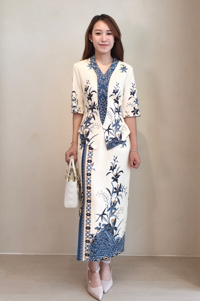 13001 Orient Bloom Printed Maxi Skirt