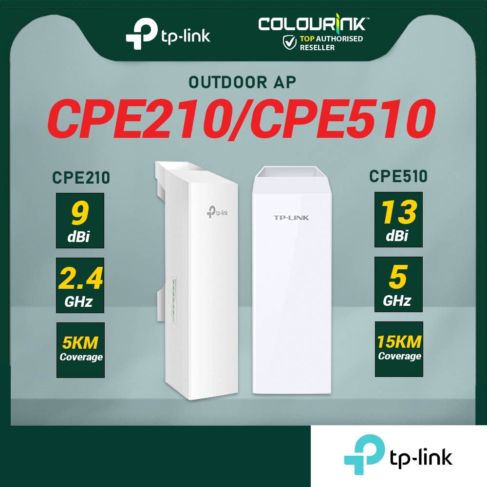 Tp-Link CPE210 CPE510 300Mbps up to 15KM Outdoor Long Distance PoE WiFi Access Point Repeater O3 O4 CPE220 CPE605 CPE610