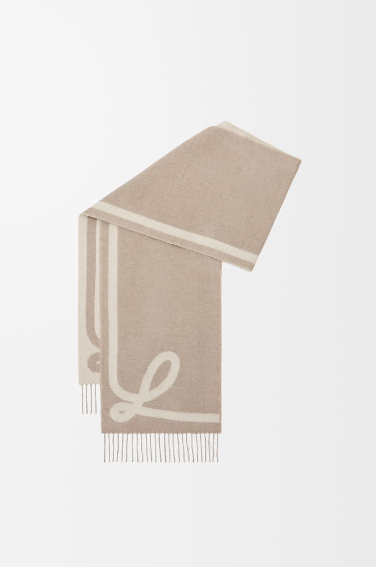 限時優惠✨新款🆕訂貨🍒Loewe 雙面Scarf in wool and cashmere 簡約logo 不浮誇，冬天斷貨~ Size 28x180cm