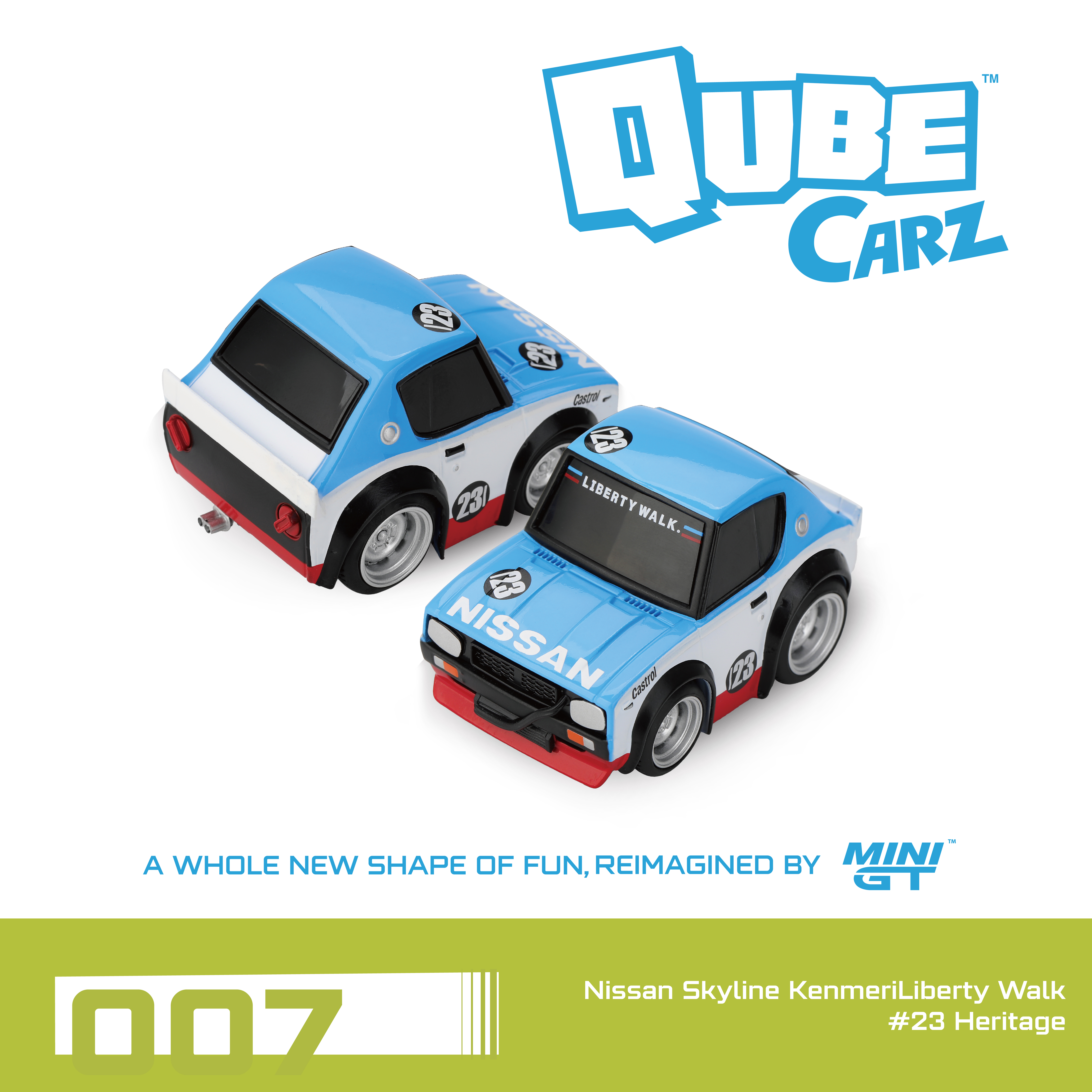 Mini GT 1/64 QubeCarz: QubeCarz Combo 002 /Blister Packaging