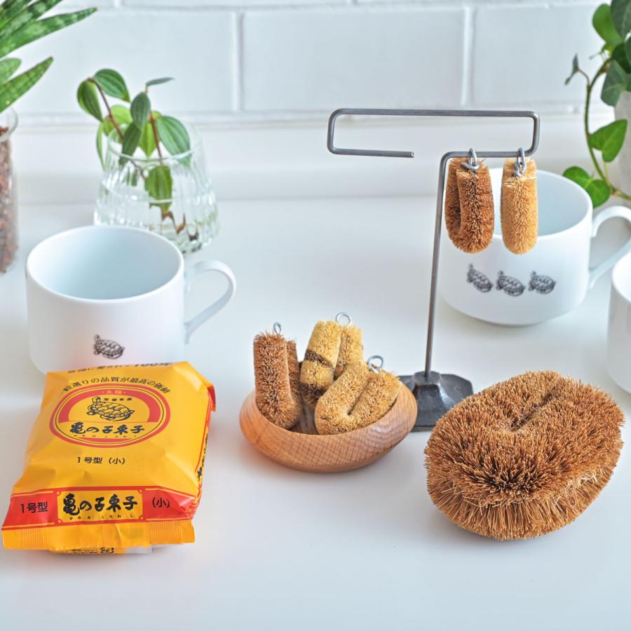 🔥🔥【日本製《龜之子束子》1號型小號棕色椰殼刷】