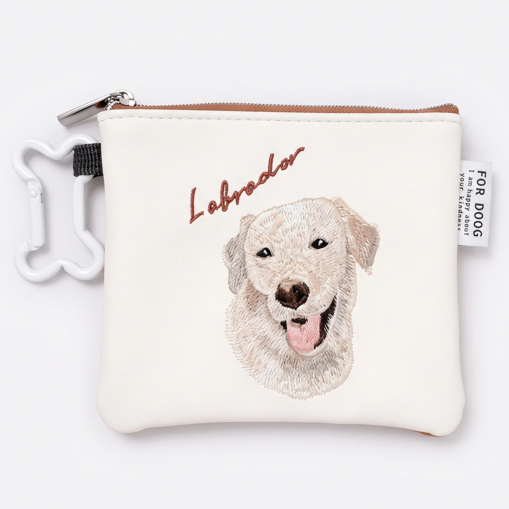 DOG CHARITY - 刺繡零錢包 (棕色拉布拉多款)