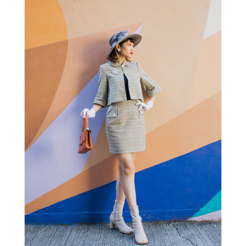 (Last XL) The Teenybopper Twin Set - Cape Jacket (FM143)