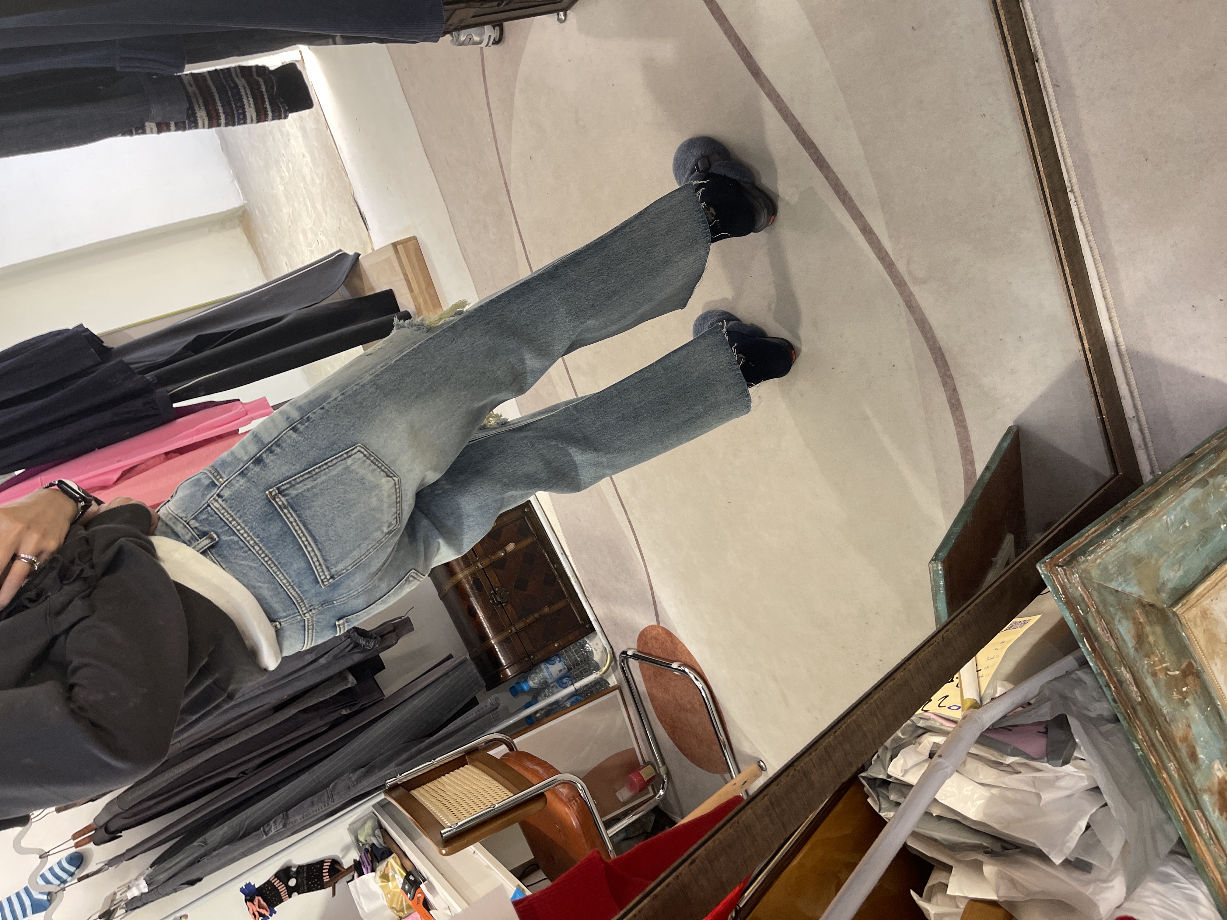 Damaged vintage jeans