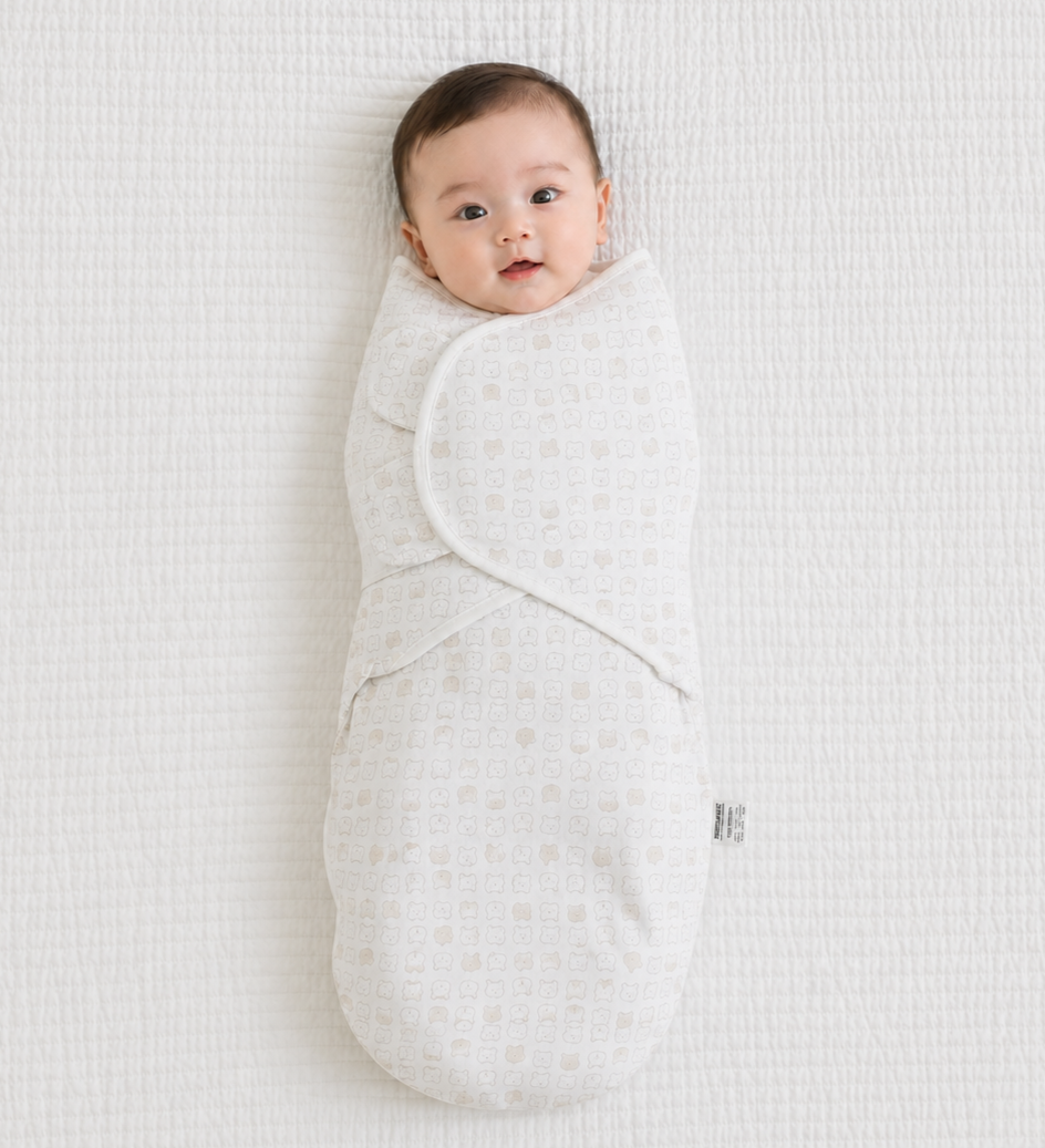 (睡袋) 純棉貼貼包被 -  CBBP01 CHUBEES 100% Cotton Baby Swaddle Wrap (Hook & Loop)