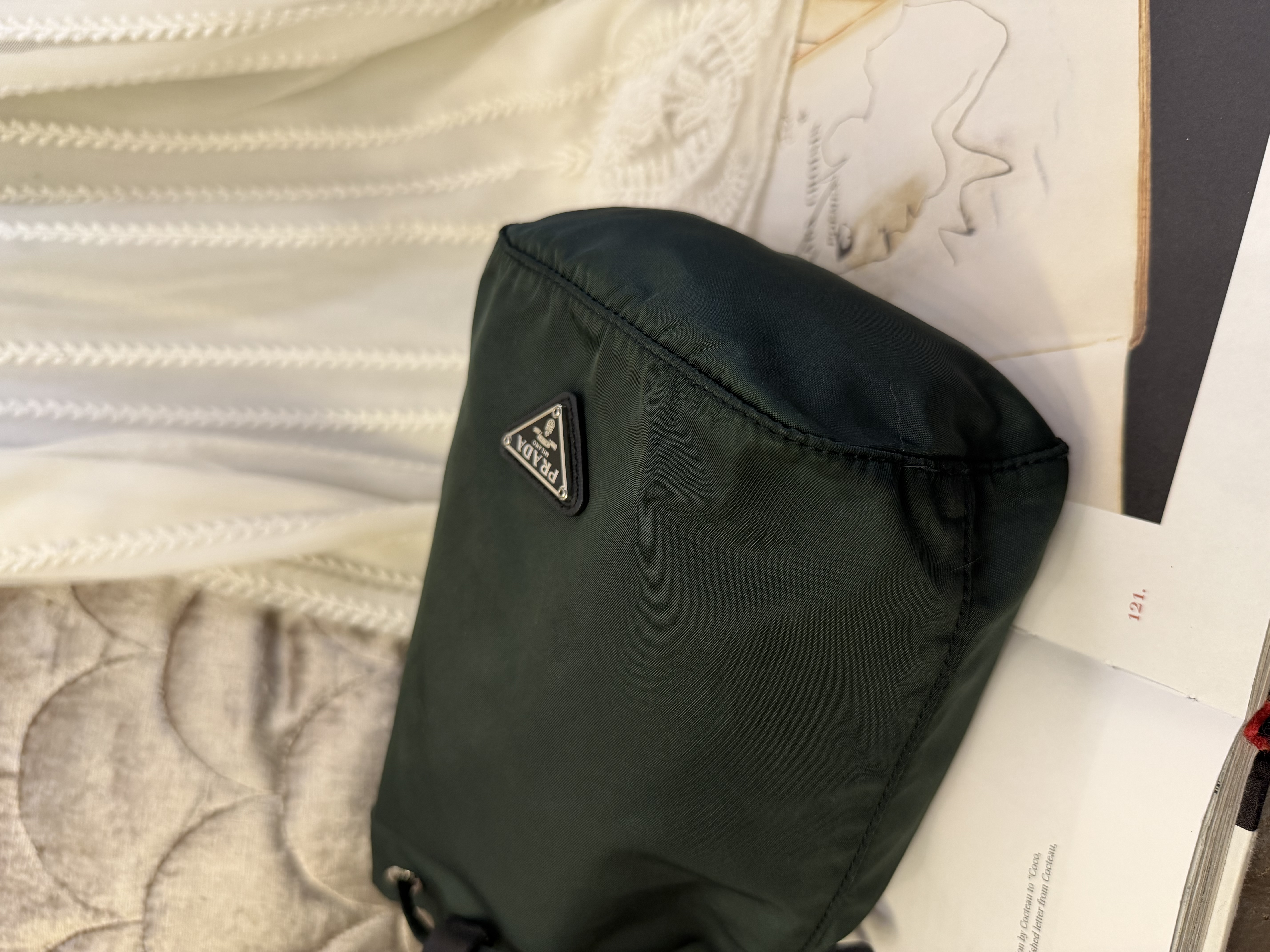 Prada green Bucket bag