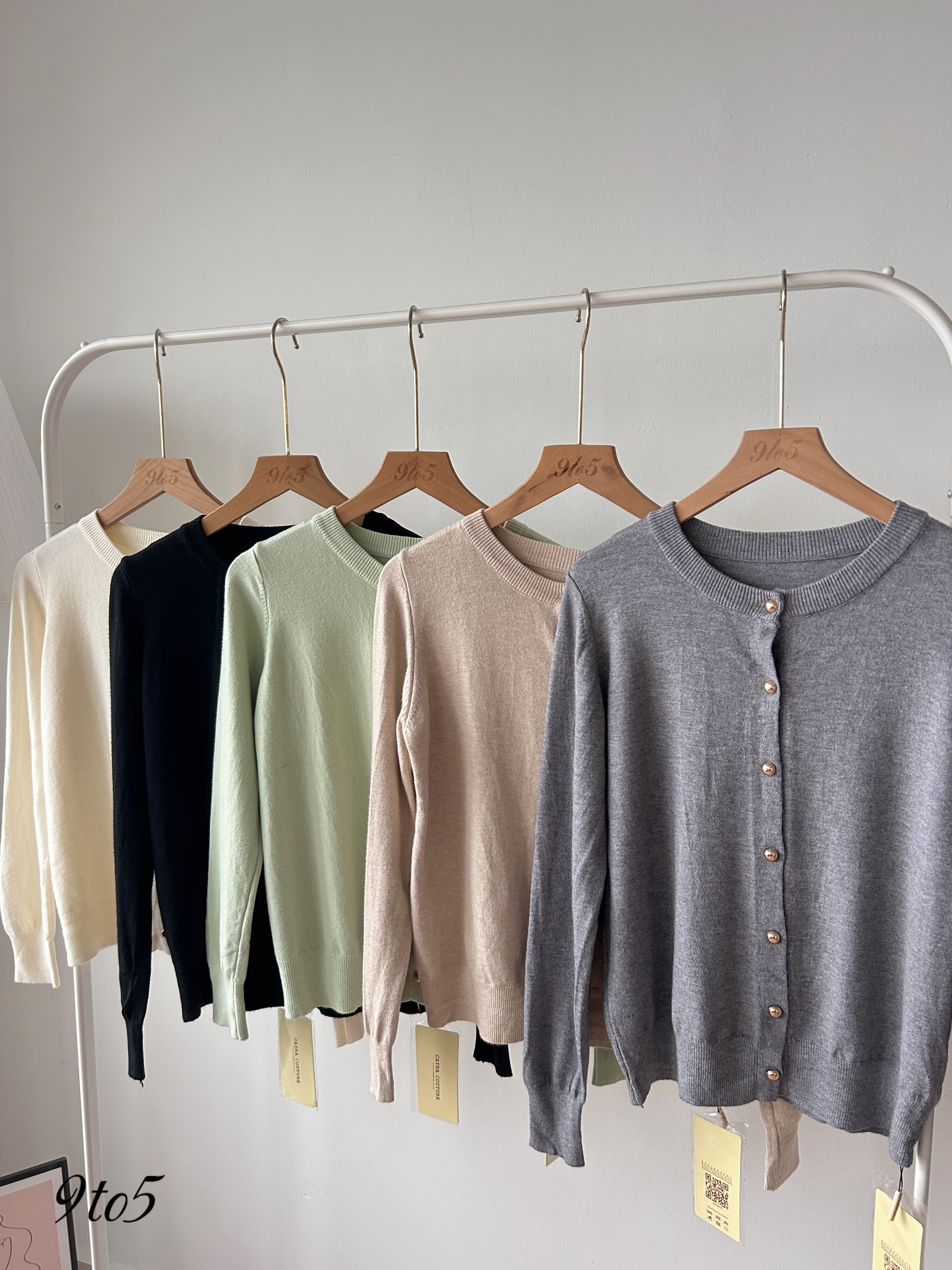 T4456 Long sleeves Knit Cardigan - 5 Colors 