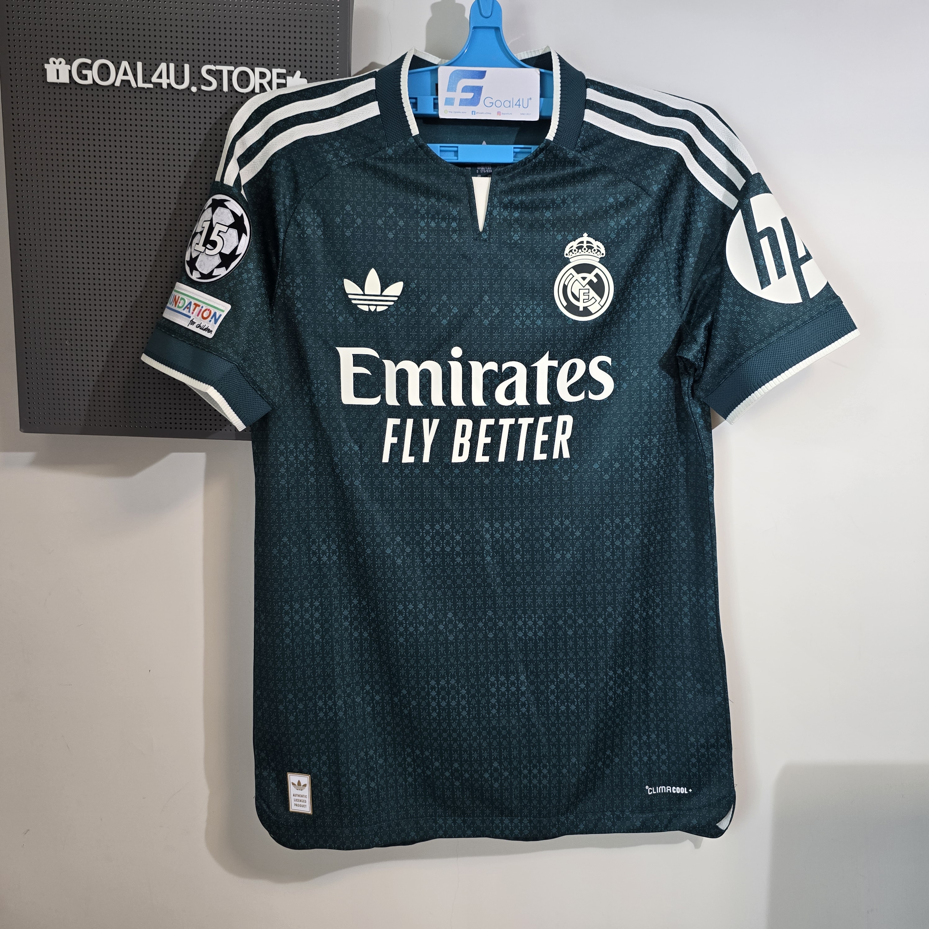 💚典雅的暗綠色調 Adidas Real Madrid 皇家馬德里 2026-27 作客球員版球衣 (可加印字章) JZ7219