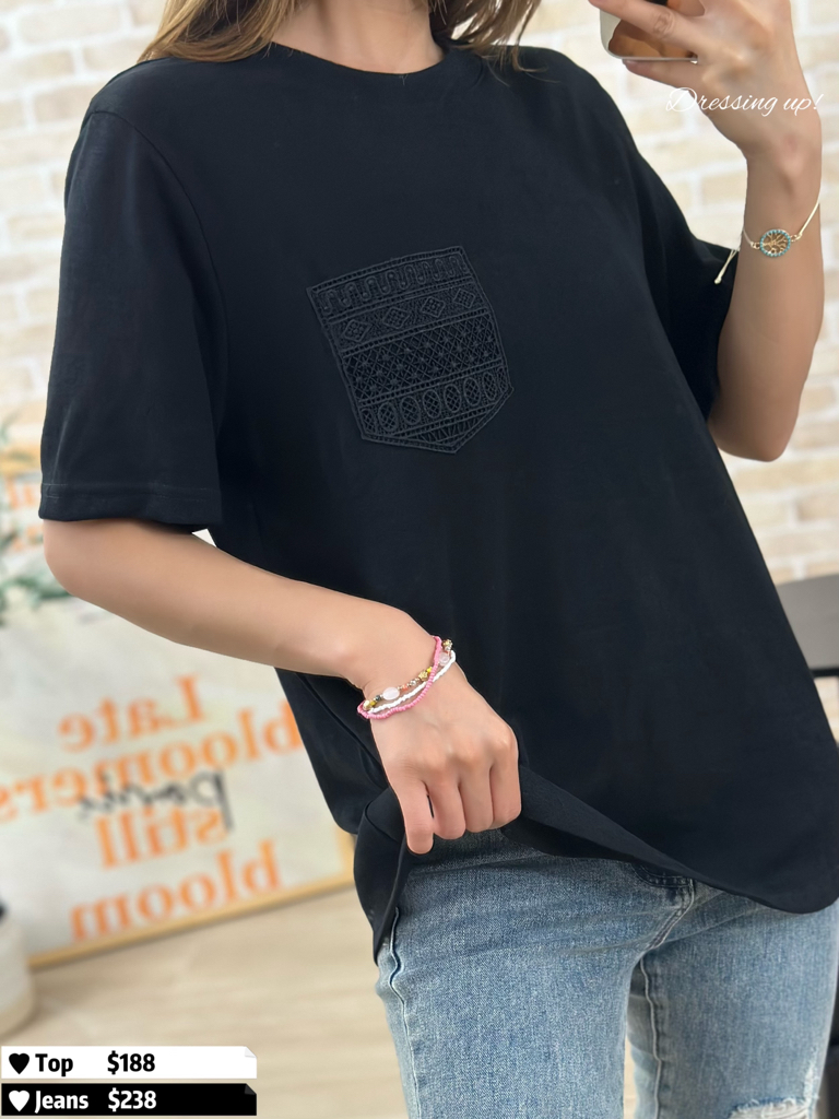 細節加分｜網花袋仔上衣