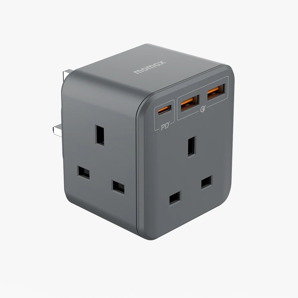 Momax Smart Cube 3 位插座轉換器(1USB-C+2USB)