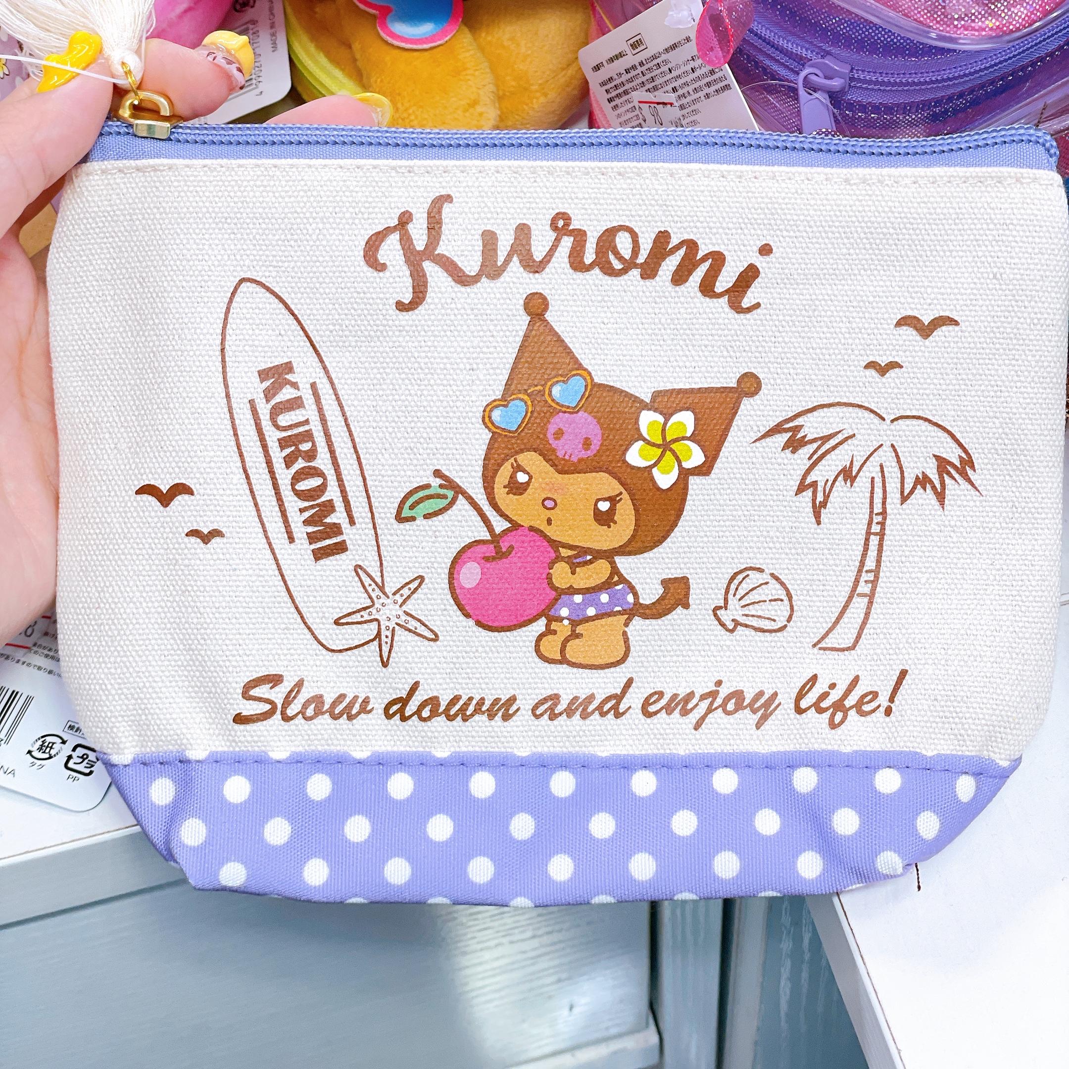 日本直送Sanrio 夏天黑皮泳裝系列 化妝袋