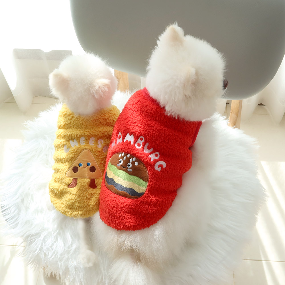HONEY DOG🇰🇷 秋冬保暖羊羔絨快餐刺繡背心 (四款可愛造型)