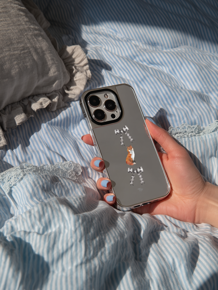 【Little Amber】銀框鏡面MagSafe iPhone Case