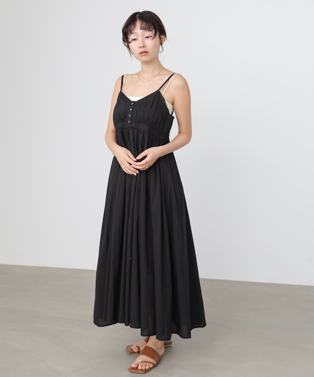 <JP> Premium Lace Button Flared Camisole OPS * 3色入 <預購>