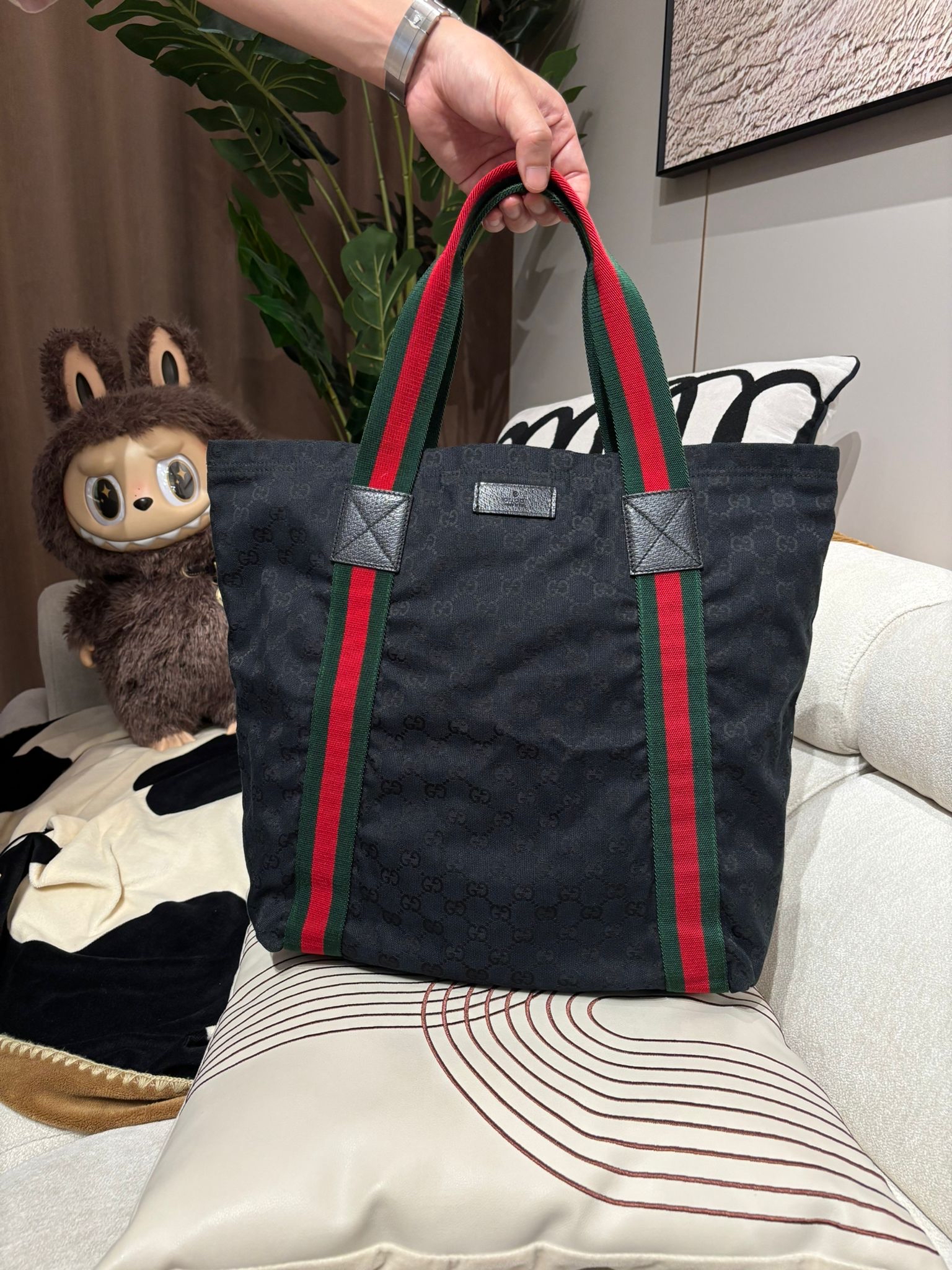 Gucci Canvas Tote Bag 100%Authentic, 98%New ✅Dust bag