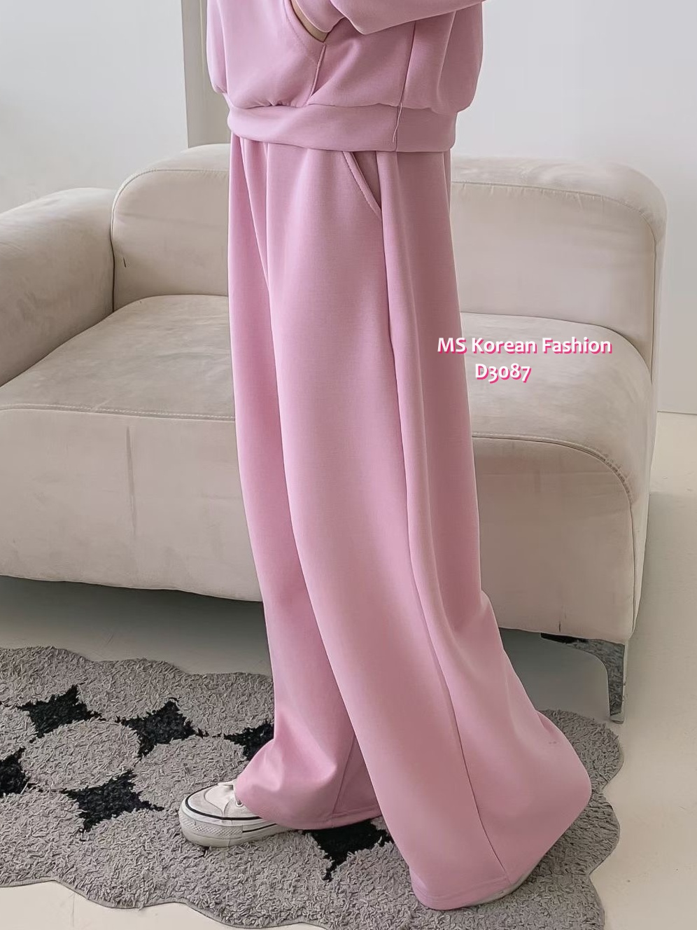 D3087 韓國🇰🇷靚色闊筒休閒褲