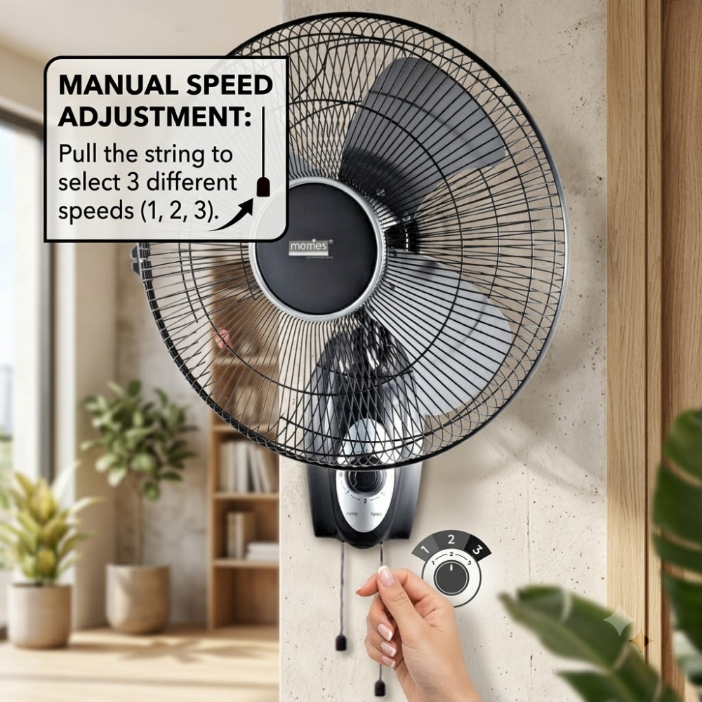 Morries 16" Metal Blades Wall Fan  MS-333WF II