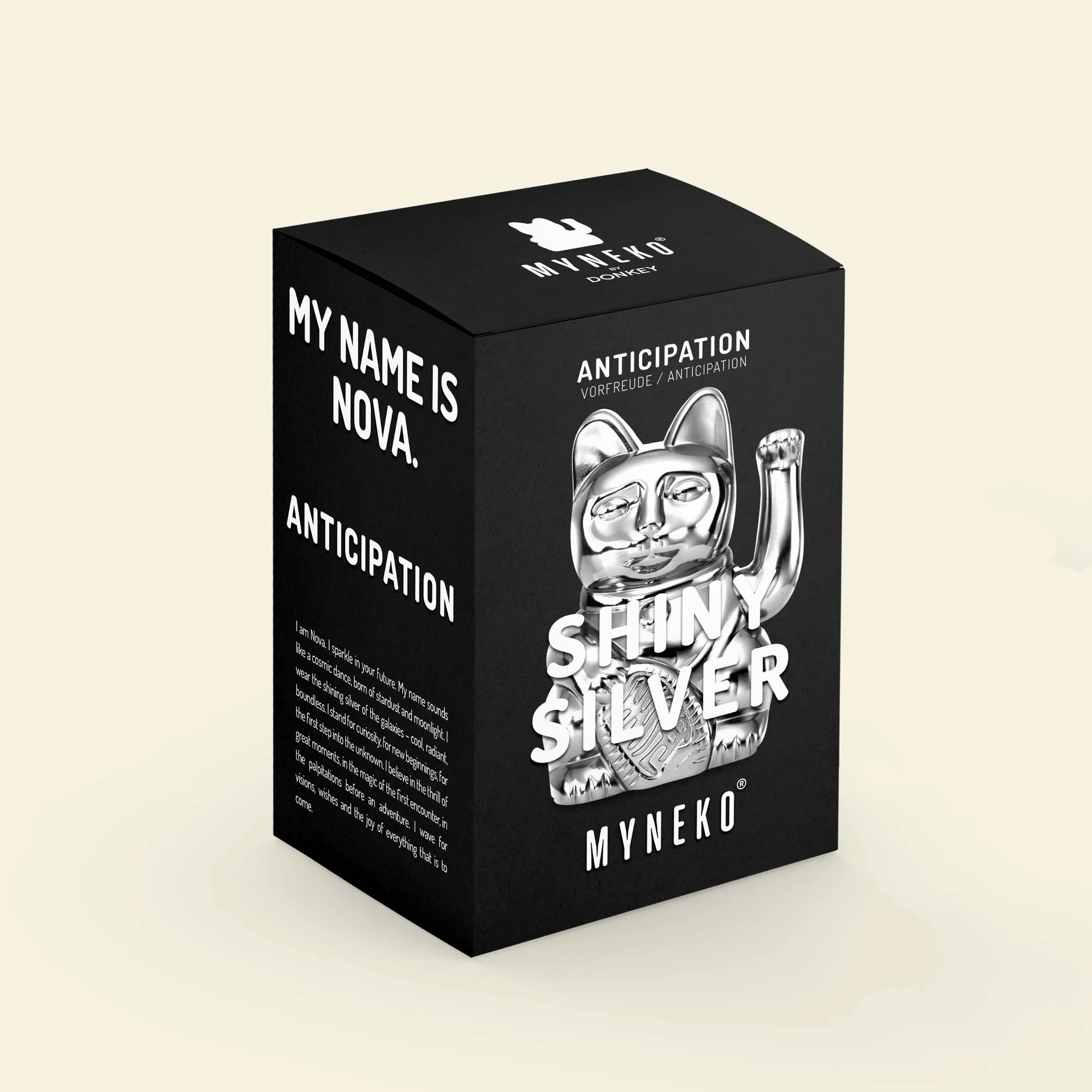 📦訂購 Donkey Products SHINY SILVER "NOVA" Lucky Cat 招財貓