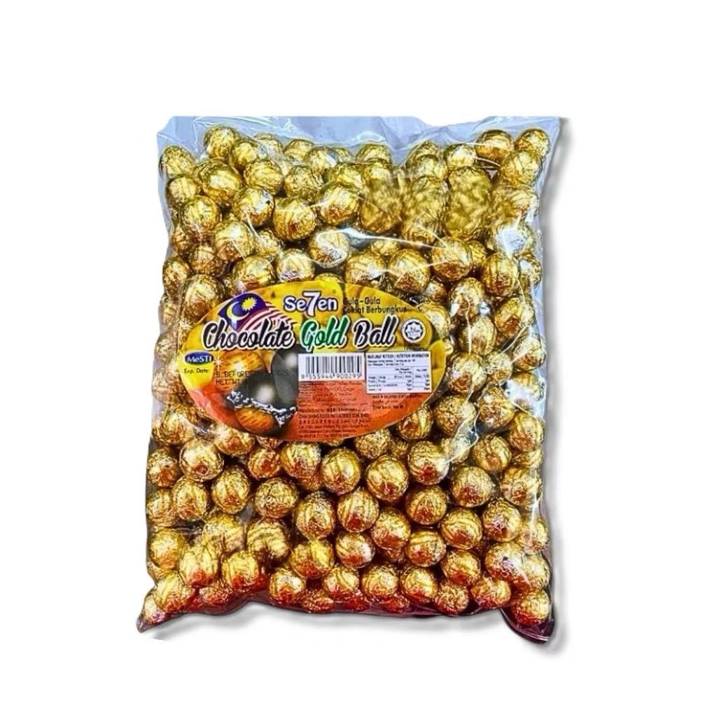 1KG (330pcs) Se7en Football / Goldball Coklat (HALAL)