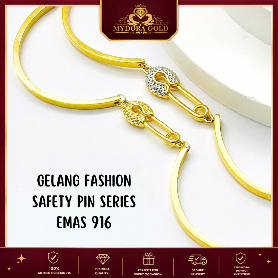 MYDORA Gelang Fashion Safety Pin Series l EMAS 916/22K