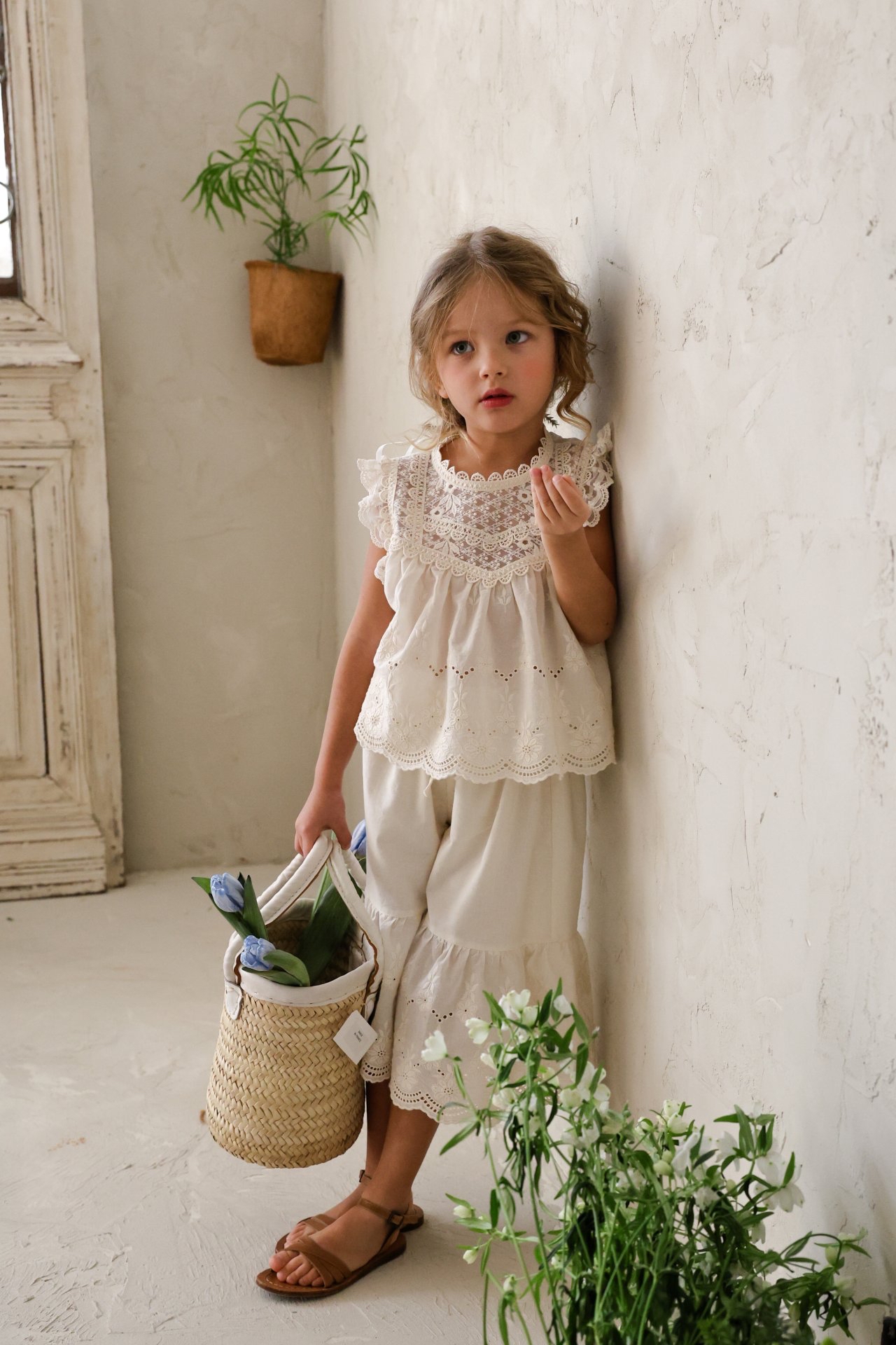 Flo | Lace pants (Ivory 100(85-95)