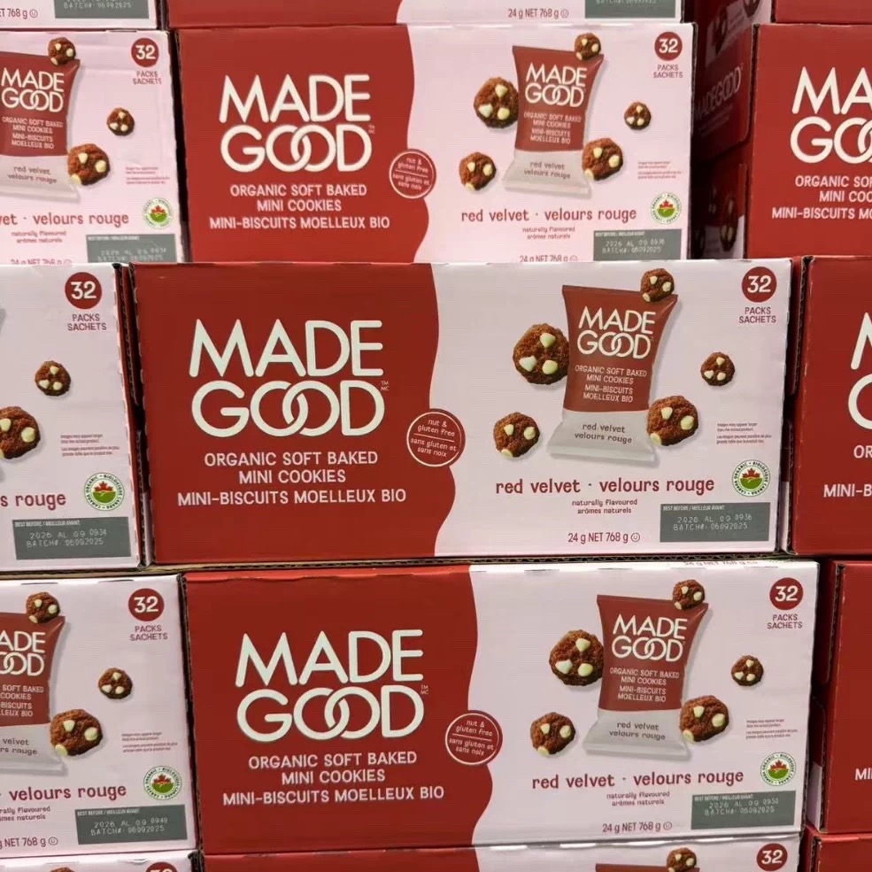 加拿大 Made Good Red Velvet Cookies 紅絲絨迷李曲奇 768g (一盒32包) 