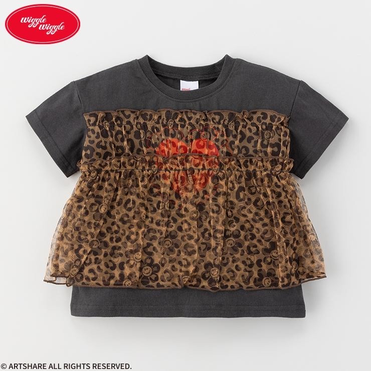 🇯🇵限時預訂 日本直送🇯🇵Wiggle Wiggle豹紋薄紗短袖上衣