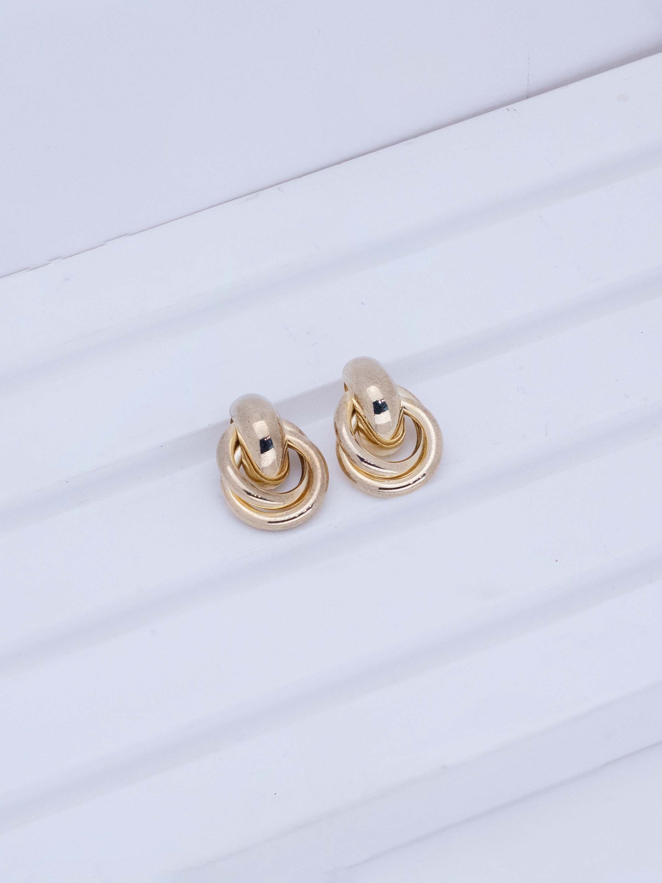 Interlocking Loop Stud Earrings