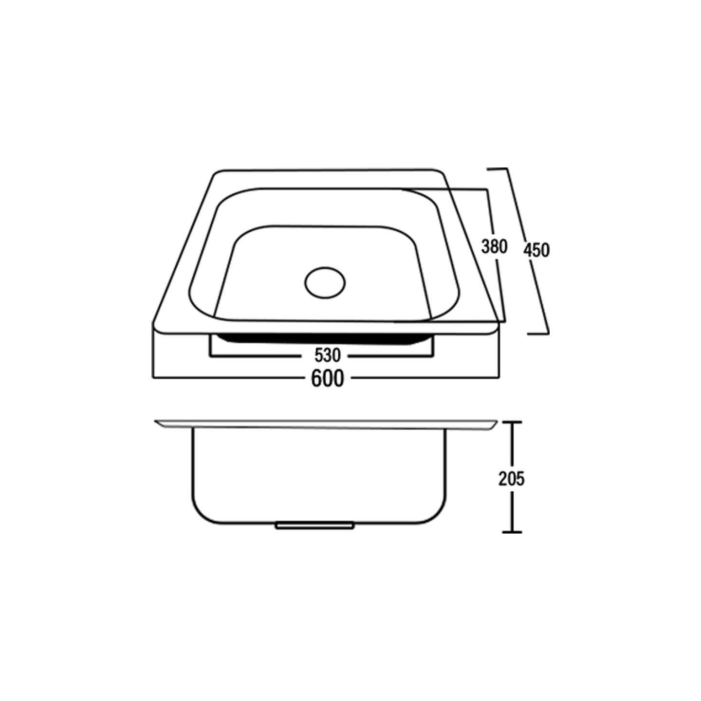 Rabico Stainless Steel Single Bowl Kitchen Sink (6045#) W66-4