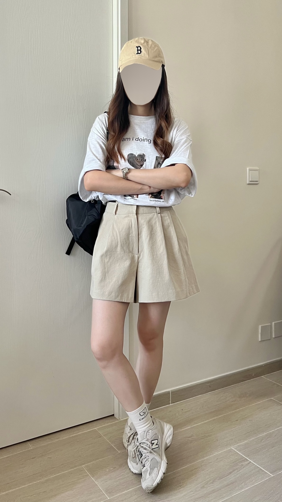 九宮格喵喵oversize tee