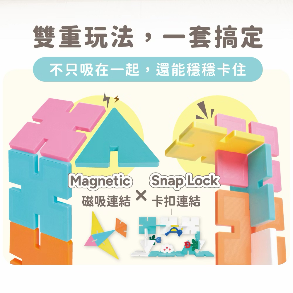 Mamayo SnapLock™卡扣磁力片(103pcs)