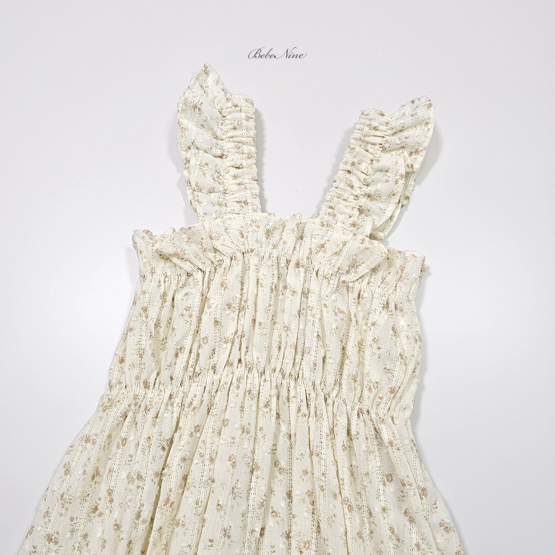 ☀️預訂 韓國直送☀️🇰🇷Bebenine兩色小碎花荷葉邊吊帶包屁衣