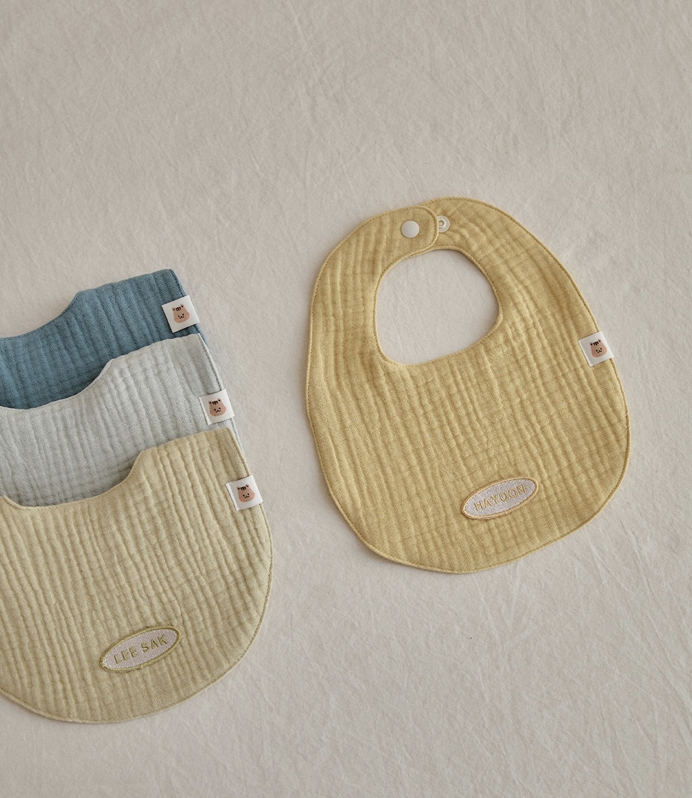 DTD Rainbow 6重棉紗系列-姓名訂製寶寶專屬圍嘴