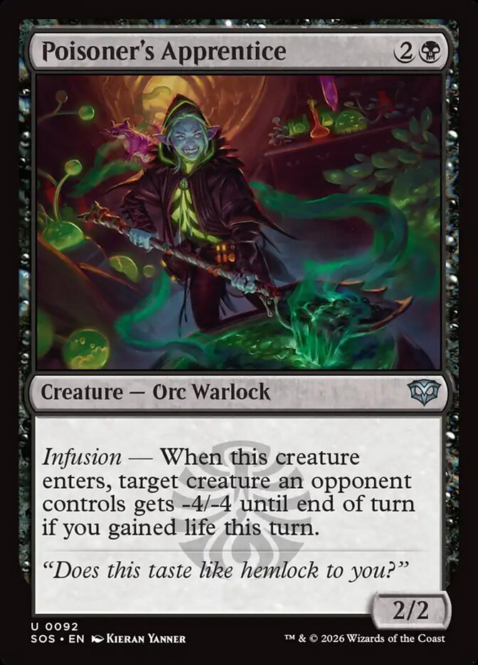 [EN] [Foil] Poisoner's Apprentice [SOS-092] U
