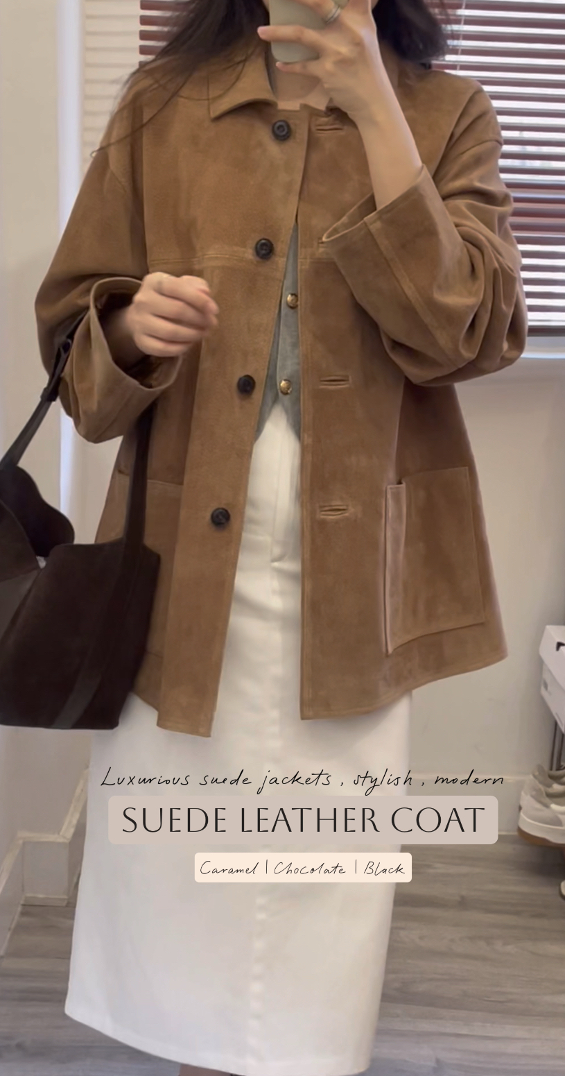 🍂SUEDE LEATHER COAT