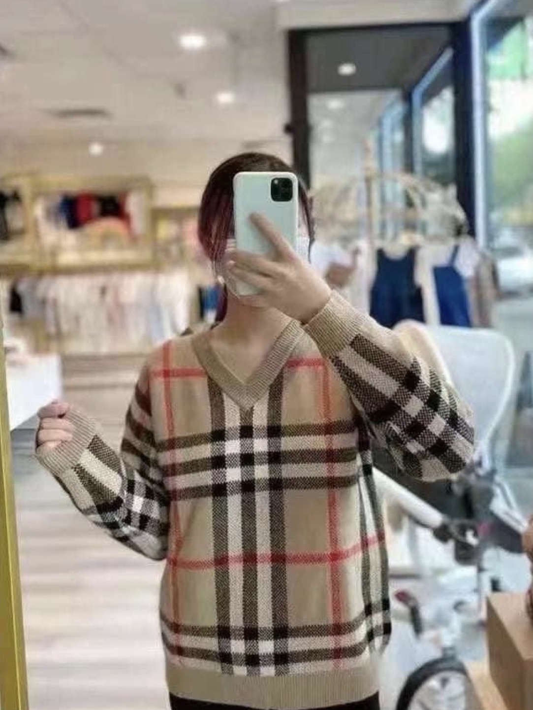 Burberry kids 經典格仔冷衫 sz 12