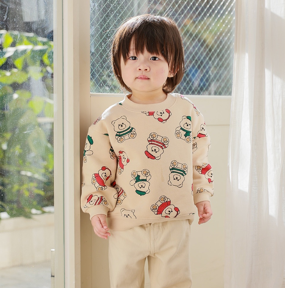 UBMOM 2023 Winter Teddy Series Berry Teddy 運動上衣-米色