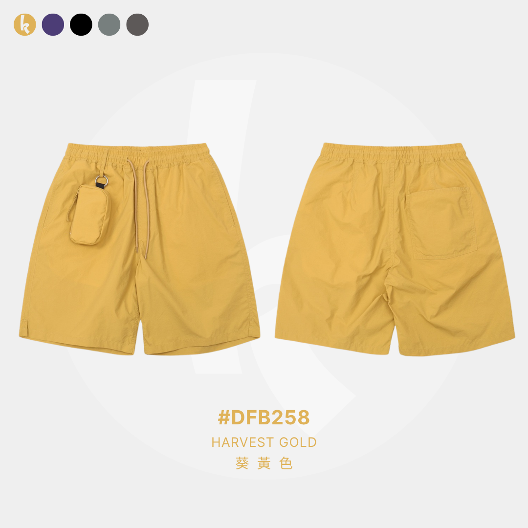 防潑水格紋五分褲