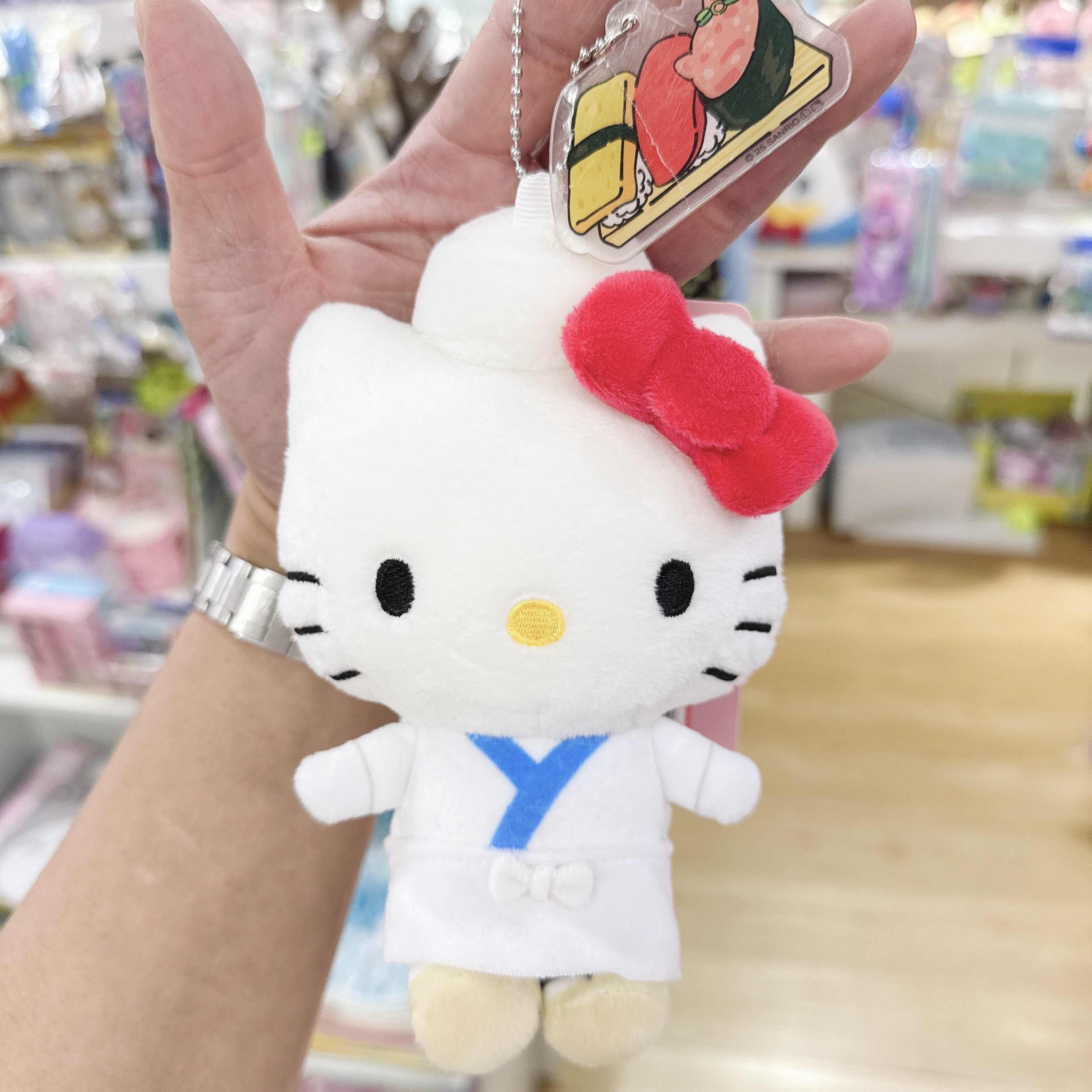 日本限定版Hello Kitty廚師造型公仔掛飾
