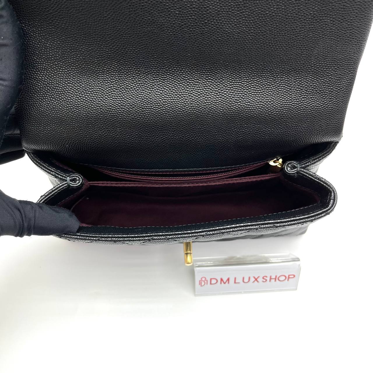 Chanel Black Caviar Small Coco Handle GHW (Serial 24)