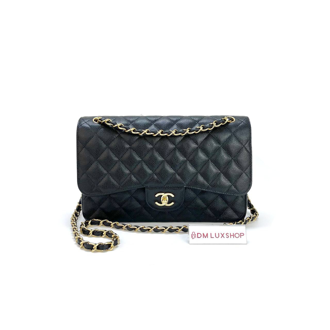 Chanel Black Caviar CF Jumbo GHW (Serial 20, Y: 2015)