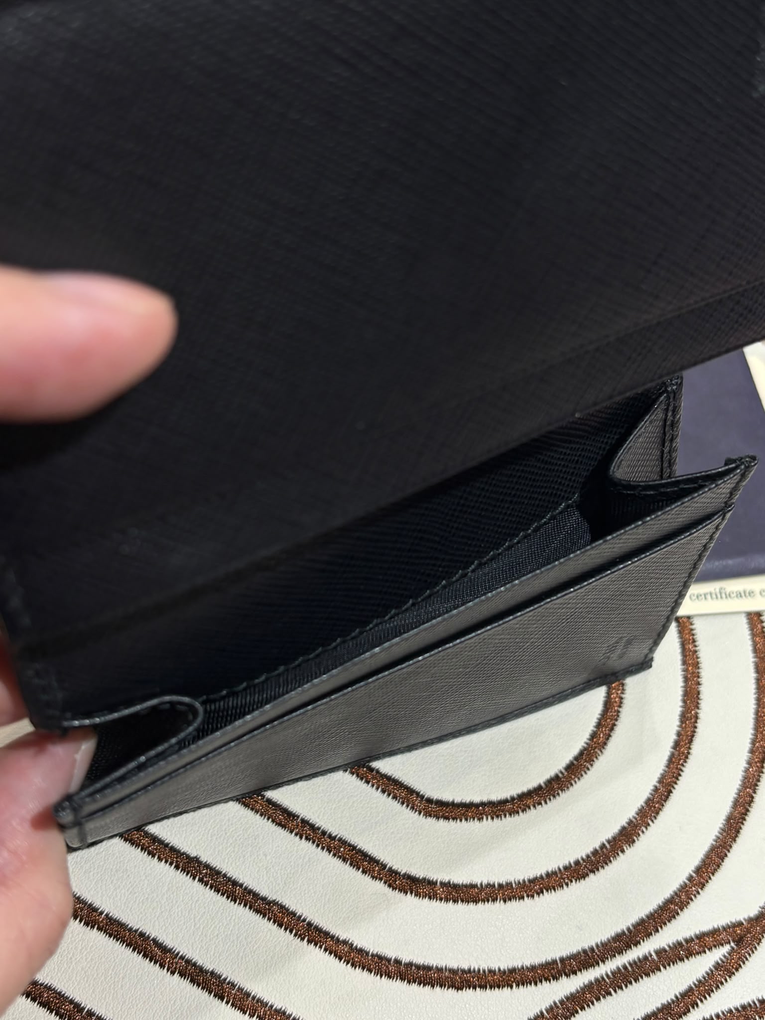 Prada Card Holder Calfskin So Black 100%Authentic, 98%New 